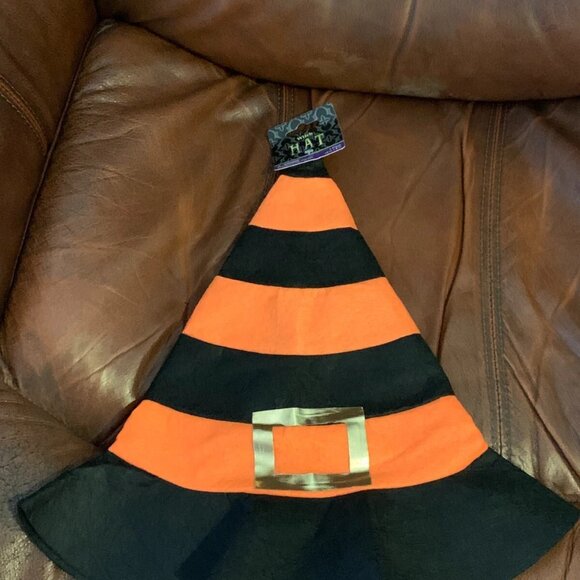 Great Pretend Wicked Witch Halloween Hat Headwear Felt Striped Candy Corn LOT 15 main image 9